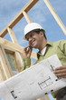 Construction Worker Using Cell Phone