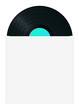 Vinyl record in sleeve (backside). High-detailed vector