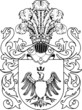 ornate heraldic shields illustration on white background