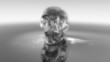3d photorealistic crystal skull