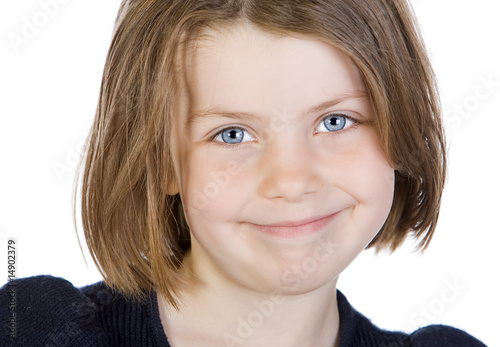 Photo: Close Up Shot of a Pretty Child with Big Blue Eyes Close Up Shot of a Pretty Child with Big Blue Eyes