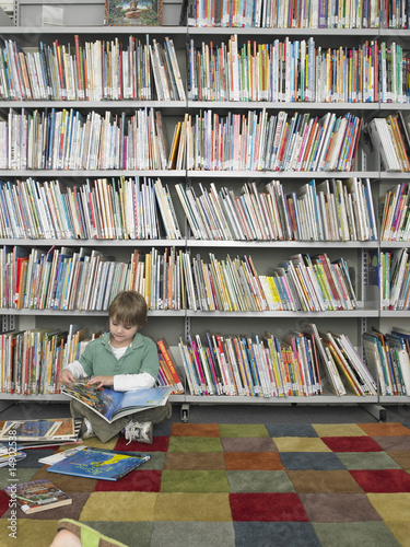 Photo: Boy with Picture Books Boy with Picture Books