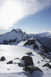 Snow on mountain peak