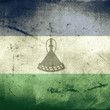 grunge flag of lesotho