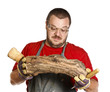 sculptor and wood