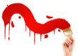 Painting red shape