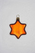 Christmas star ornament, on white background