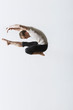 Ballet dancer leaping in mid-air