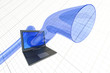 Virtual reality. Hi-res digitally generated image.
