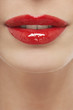 Lips with red lipstick