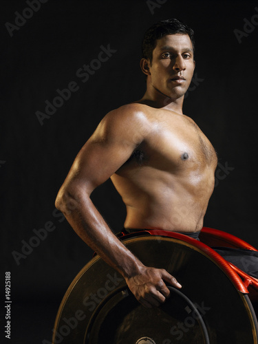Photo: Paraplegic cycler, portrait Paraplegic cycler, portrait