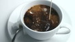 1080 Slow motion coffee cream drops