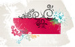trendy grunge vector with palmtrees design