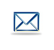 blue mail icon 3d