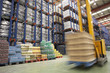 Speeding Forklift in Warehouse