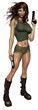 Woman Holding Guns