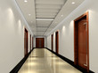 futuristic corridor modern office. 3D render futuristic corridor modern office. 3D render