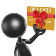 3D Character With Gift Card 3D Character With Gift Card