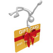 3D Character With Gift Card 3D Character With Gift Card