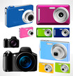 Set of 9 vector futuristic camera. Set of 9 vector futuristic camera.