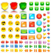 Set of buttons and smile. Vector. Set of buttons and smile. Vector.