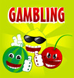 Poster for casino. Design sale card, offers, price. Vector.