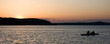 Kayak de mer et sunset