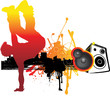 urban music dance on orange urban music dance on orange