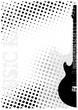 electric guitar dots poster background