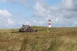 Reetdachhaus mit Leuchtturm