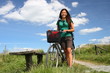 Woman with bike