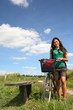 Woman with bike