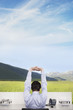 Businessman Working Outdoors