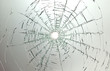 Broken car glass of windscreen