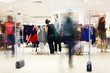 Shoppers at shopping center
