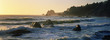 Surf at sunset