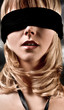 Blindfolded Blond Woman Closeup