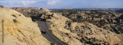 Photo: USA, Utah, car on road through desert USA, Utah, car on road through desert