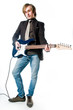 Man with electro guitar