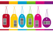 Shopping labels with bar codes Shopping labels with bar codes