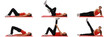 young happy woman doing fitness