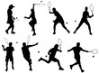Tennis players illustration Tennis players illustration