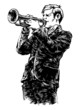 vector illustration with trumpet