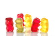 gummy bears dancing at a party