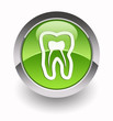 Illustration: Tooth glossy icon Tooth glossy icon
