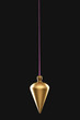 Pendulum on string, black background
