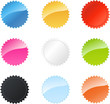 Multicolored star badges Multicolored star badges
