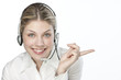 Photo: A friendly secretary/telephone operator A friendly secretary/telephone operator