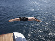 Man Diving in Water