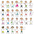 Illustration: enfants panneaux vides enfants panneaux vides